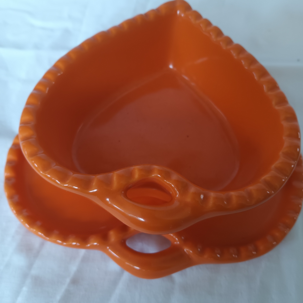 Williams Sonoma Orange Ceramic Dish